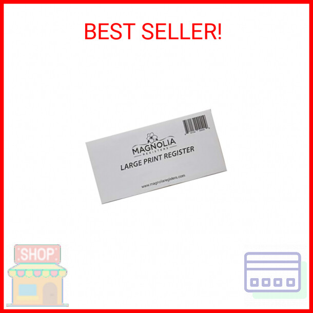 10 Pack Large Print Low Vision Checkbook Registers, 3″ x 6″, Check Registers for