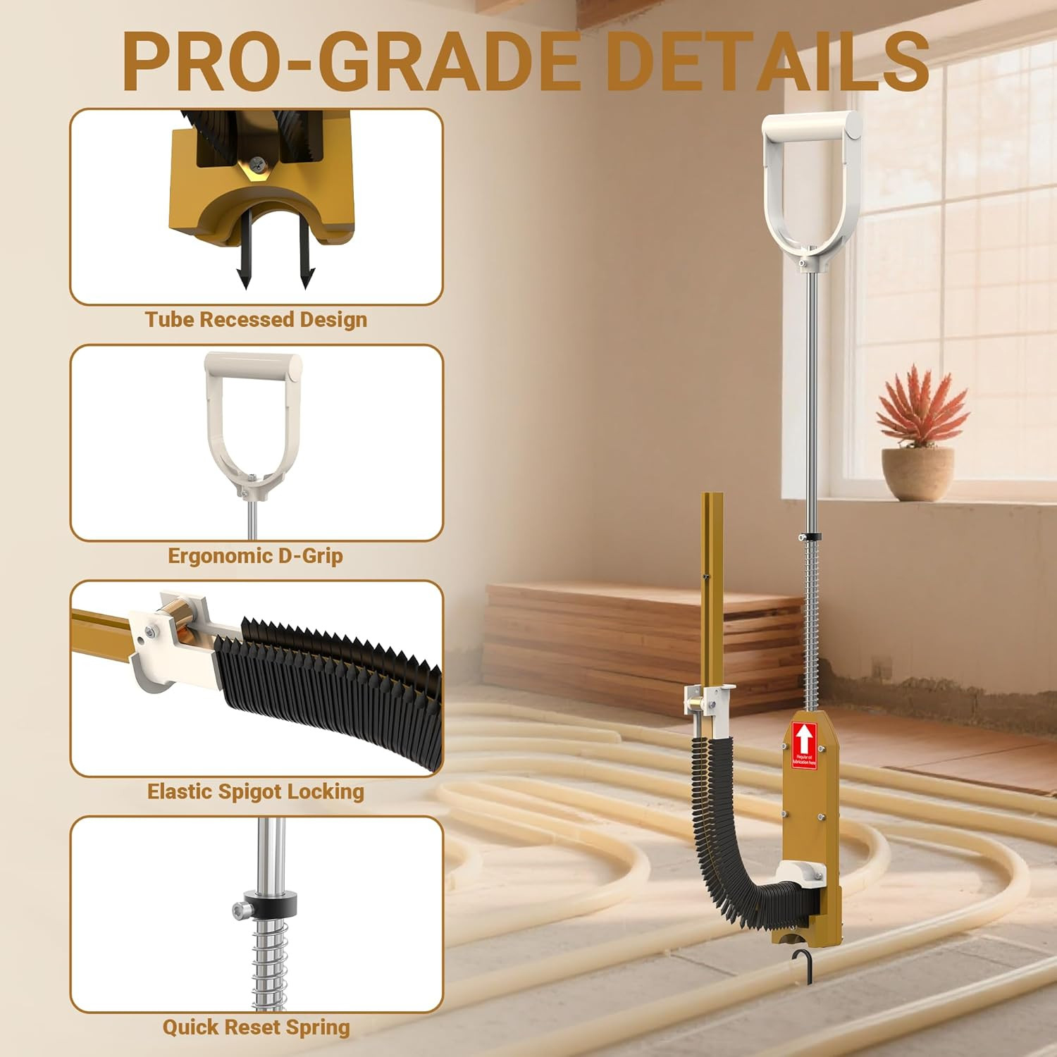 PEX Pipe Stapler Kit with 1100 Foamboard Staples for 1″ & 2″ Foamboard
