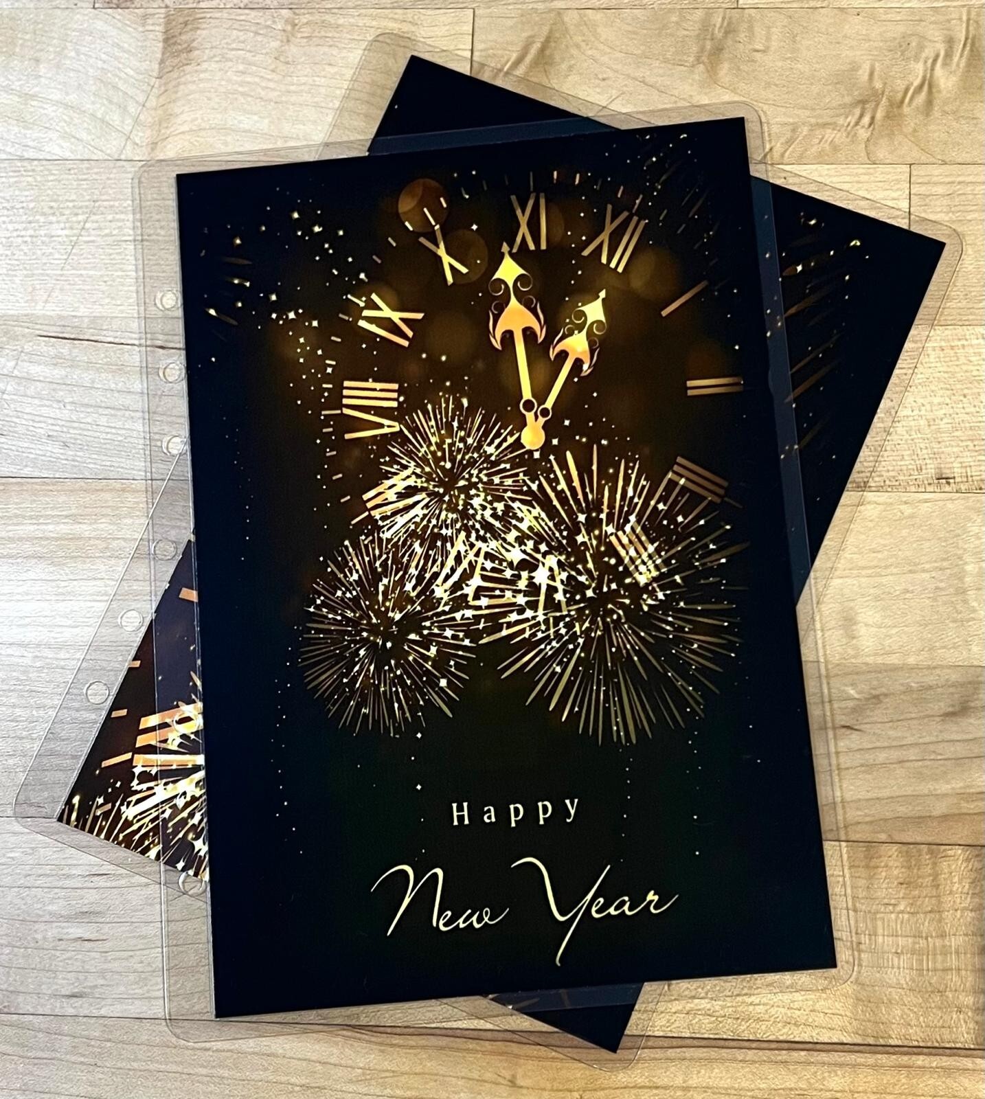 Happy New Year Holiday Cover Set 4 use w/ Erin Condren A5 Ring Agenda Binder-