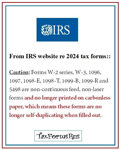 2024 IRS Tax Form 1099-R — NonCarbonless for 10 recipients + (2) 1096 — NO Env