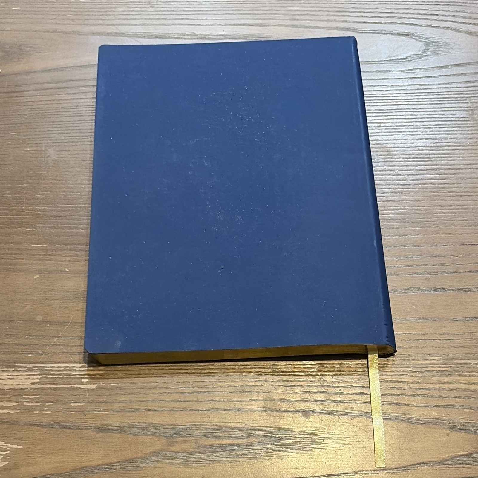 Blue & Gold Celestial Moon & Stars Lined Journal Notebook w/ Ribbon Bookmark