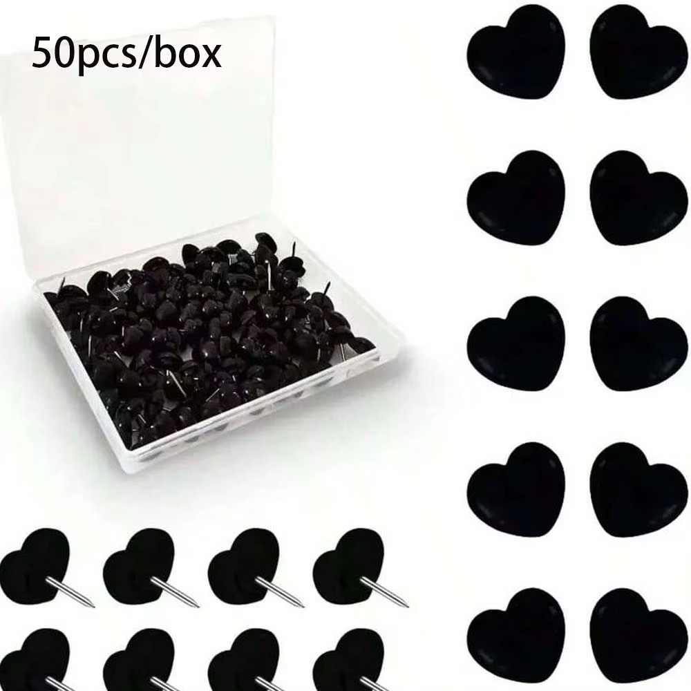 100PCS Standard Thumb Tacks Large Clear Push Pins for Board Steel Point Pins US