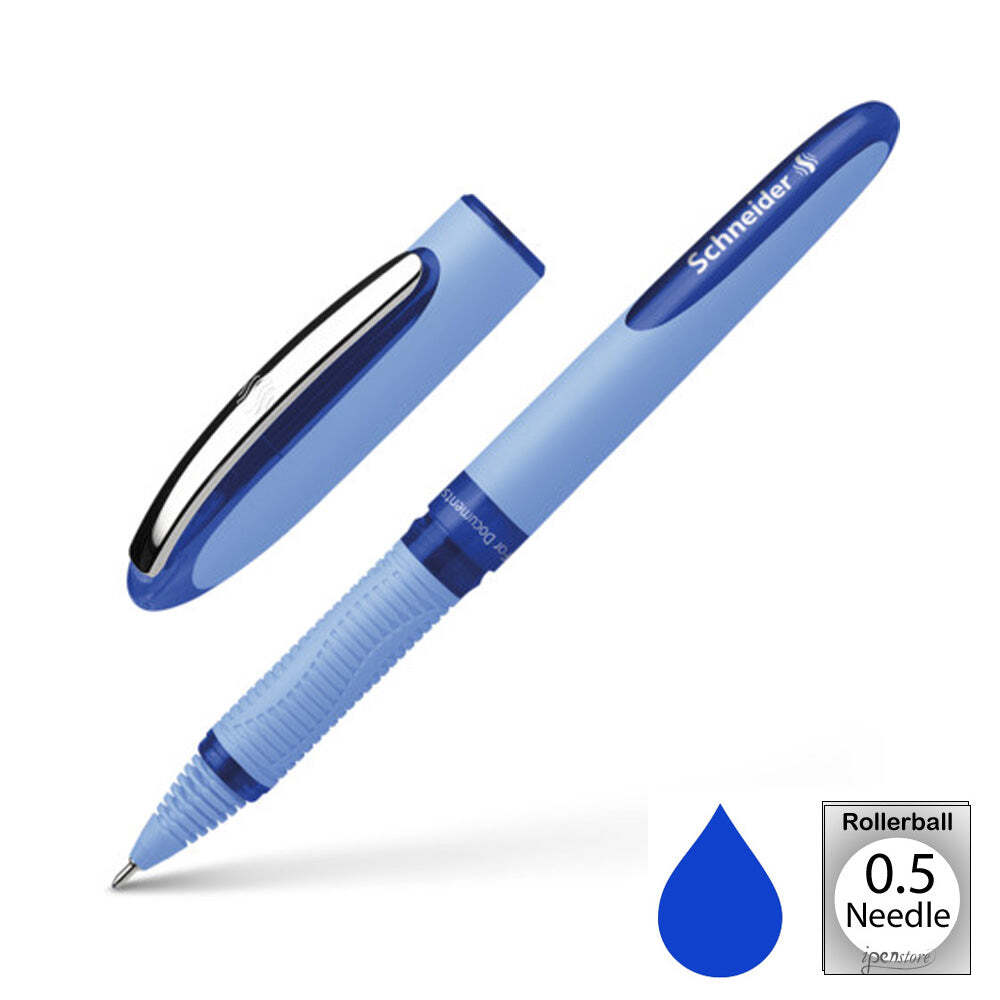 Schneider One Hybrid Needle Tip Rollerball pen, 0.5mm, Blue