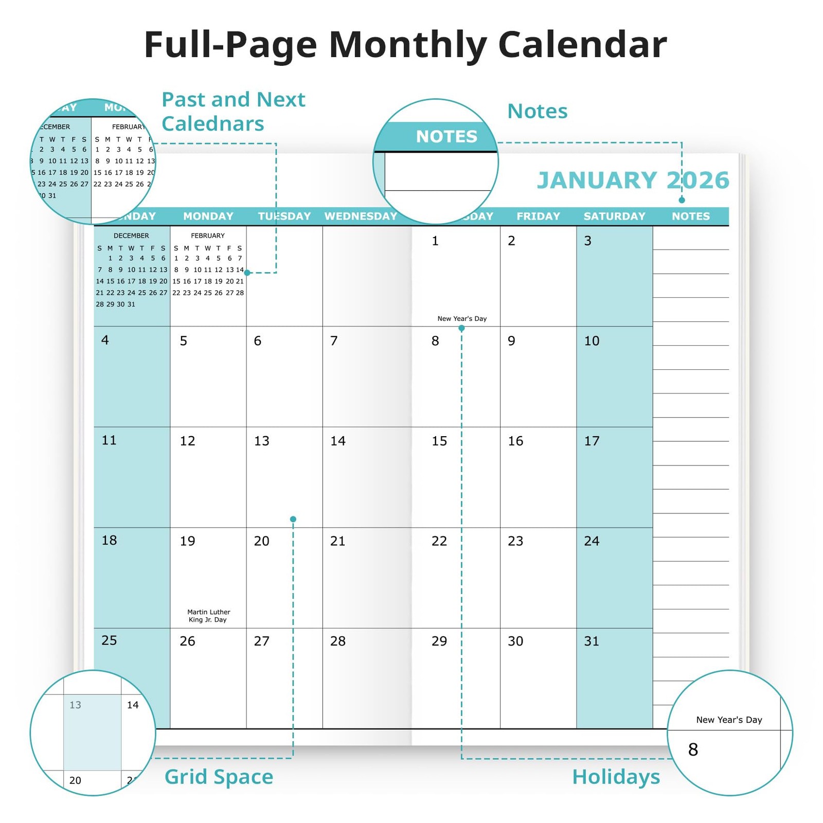 Pocket Calendar 2026-2027 for Purse, Two Year Monthly Planner Pocket Size