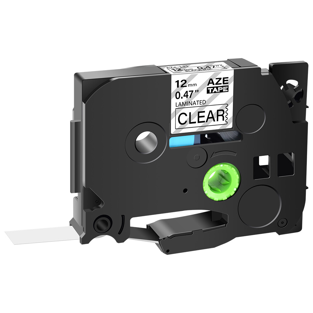 12mm Label Tape Black on Clear/White/Red/Blue/Yellow/Green For Brother P-Touch
