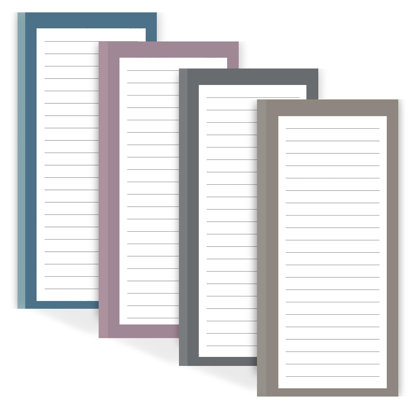 4 Pack Magnetic Notepads for Refrigerator, 50 Pages/BookGrocery List Magnet P…