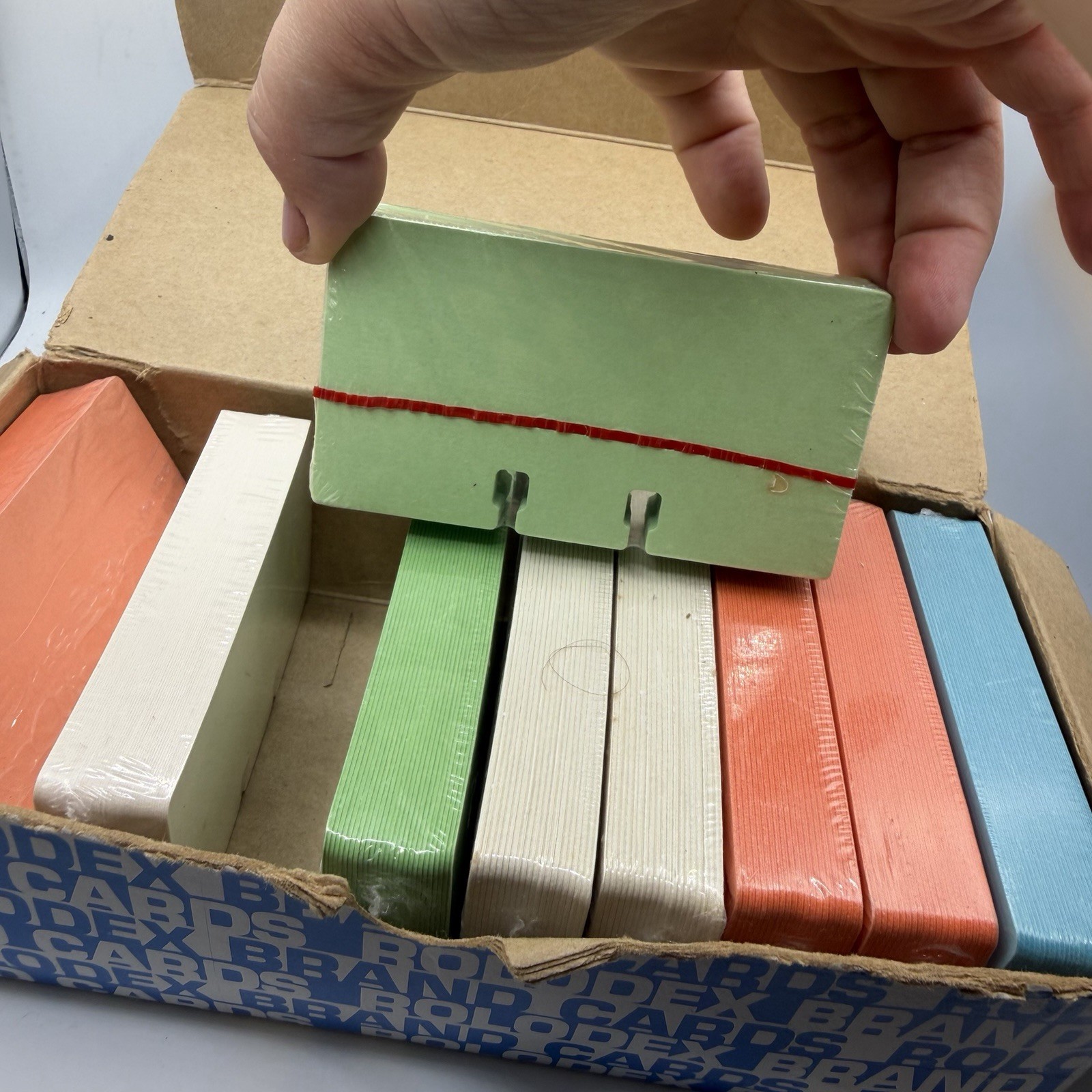1 BLUE PACK Vtg NOS Rolodex Brand Cards You Choose Color 100 Cards Per Pack
