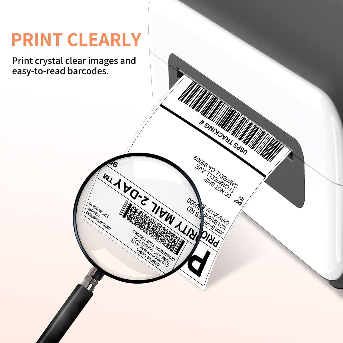 500/1000X 4 x 6 Phomemo Label Thermal Shipping Labels for Zebra & Rollo Printers