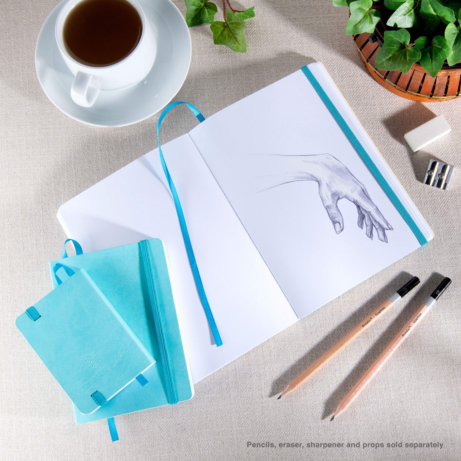 Pentalic 6″ x 8″ Pocket Sketchbook 6-inch x 8-inch, Turquoise, Turquoise