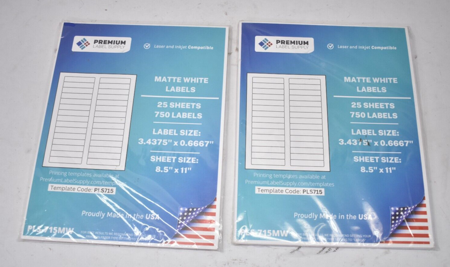 Lot of 2 Packs Premium Label Supply White File Folder Labels 60 Total Sheets