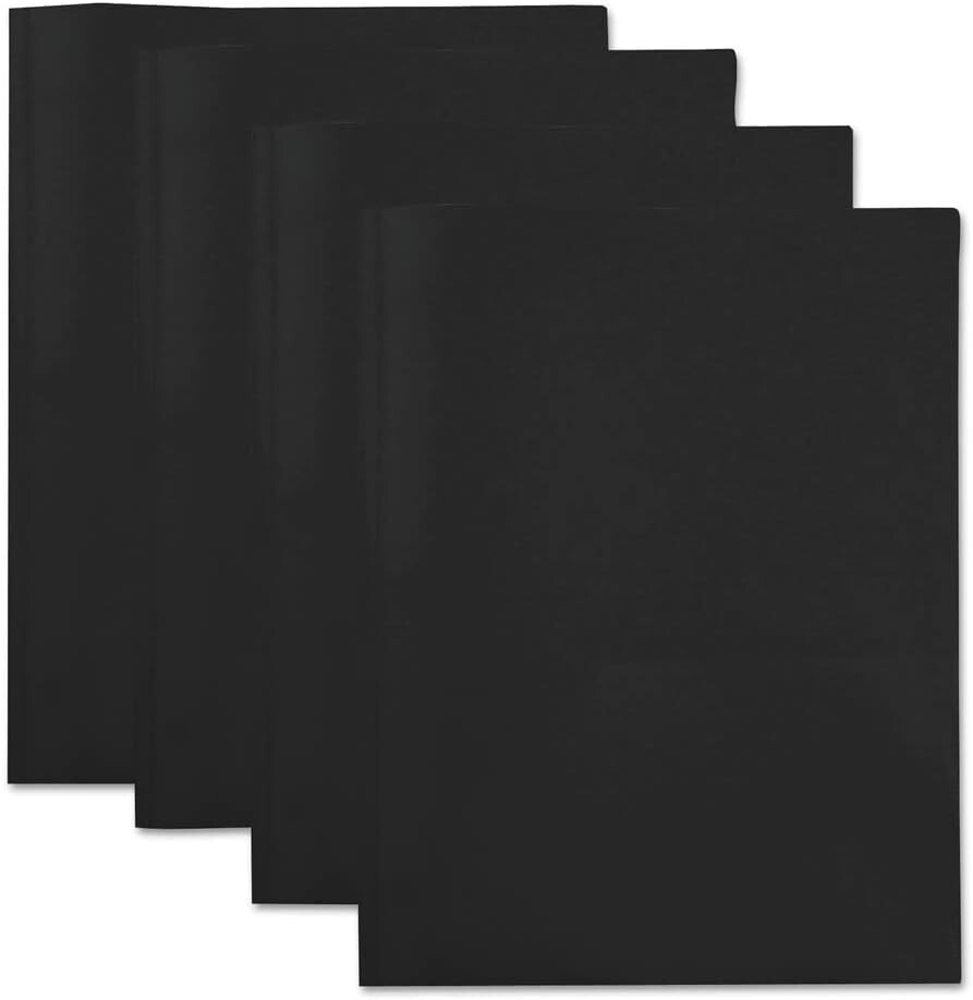 (PACK OF 10) Universal Office Products 20550 Plastic Twin-pocket Report Covers