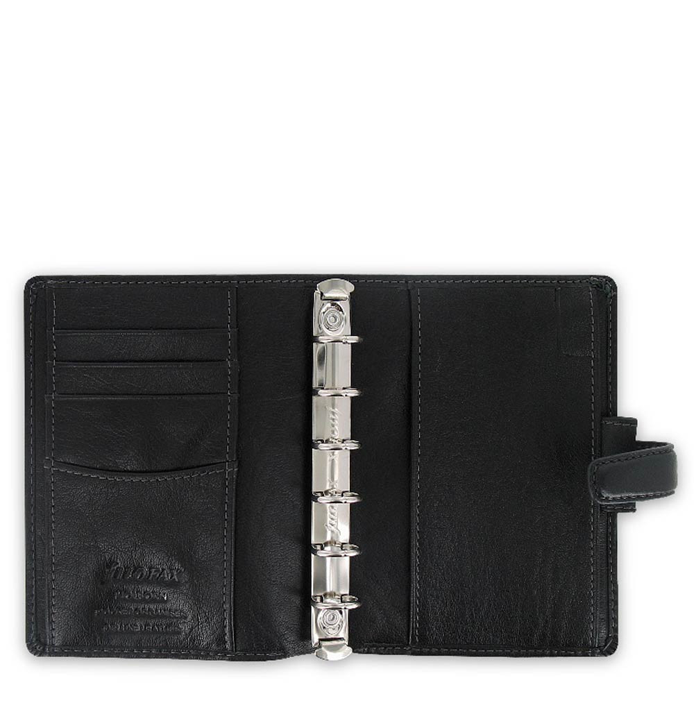 Filofax Pocket Size Holborn Organiser Planner Diary Leather Black Book 025115