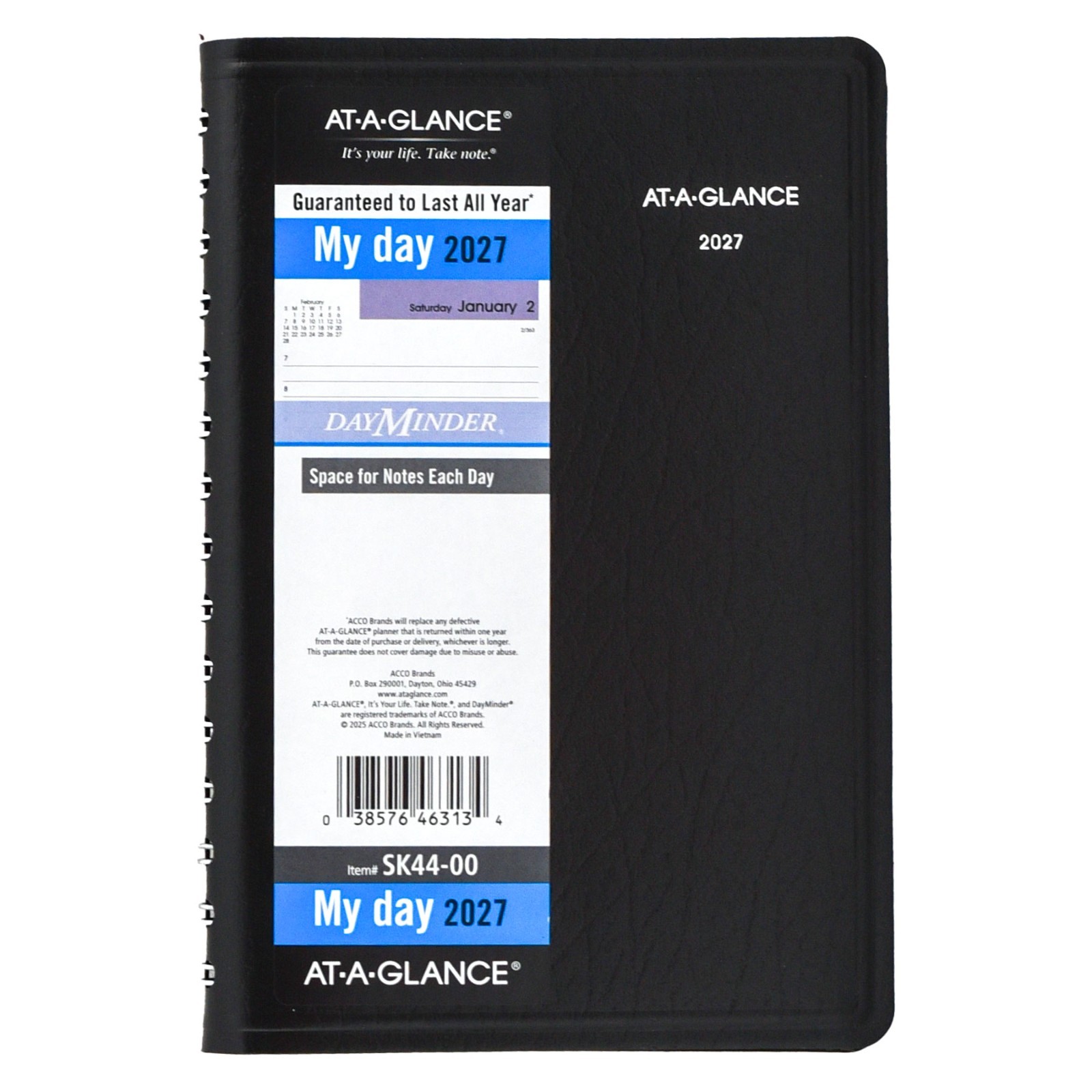 2026 At-A-Glance DayMinder SK44-00 Daily Appointment Book, 5 x 8″