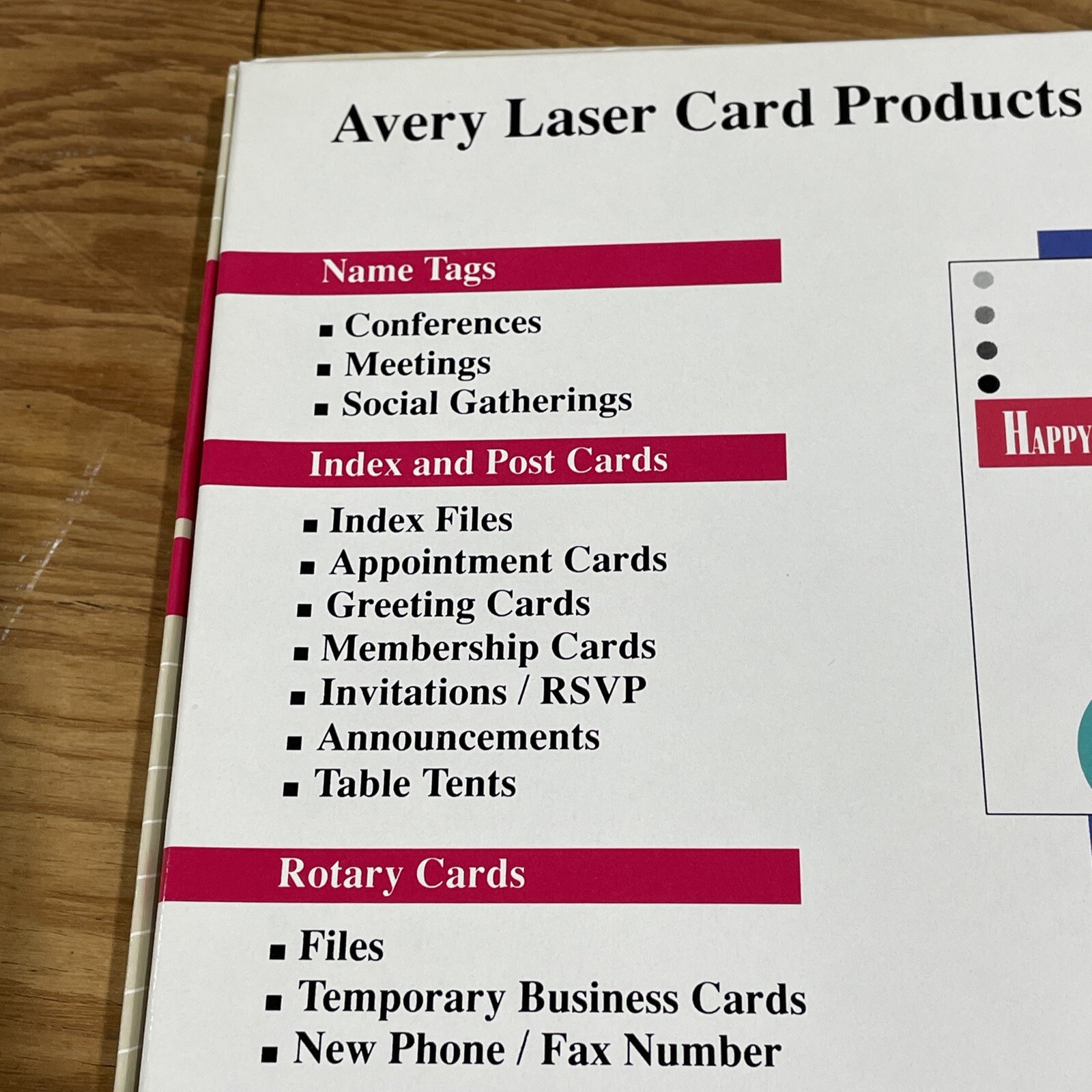 Avery White Index Cards For Laser Inkjet Printer 150- 3 x 5 Perforated 5388 New