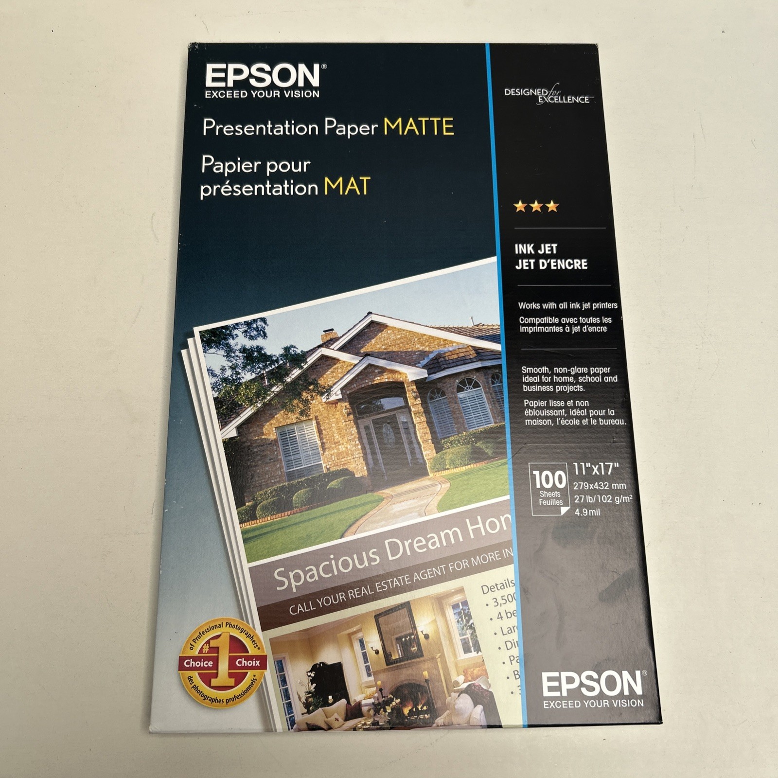 Epson Presentation Paper Matte (11×17 Inches) (S041070) Open Box