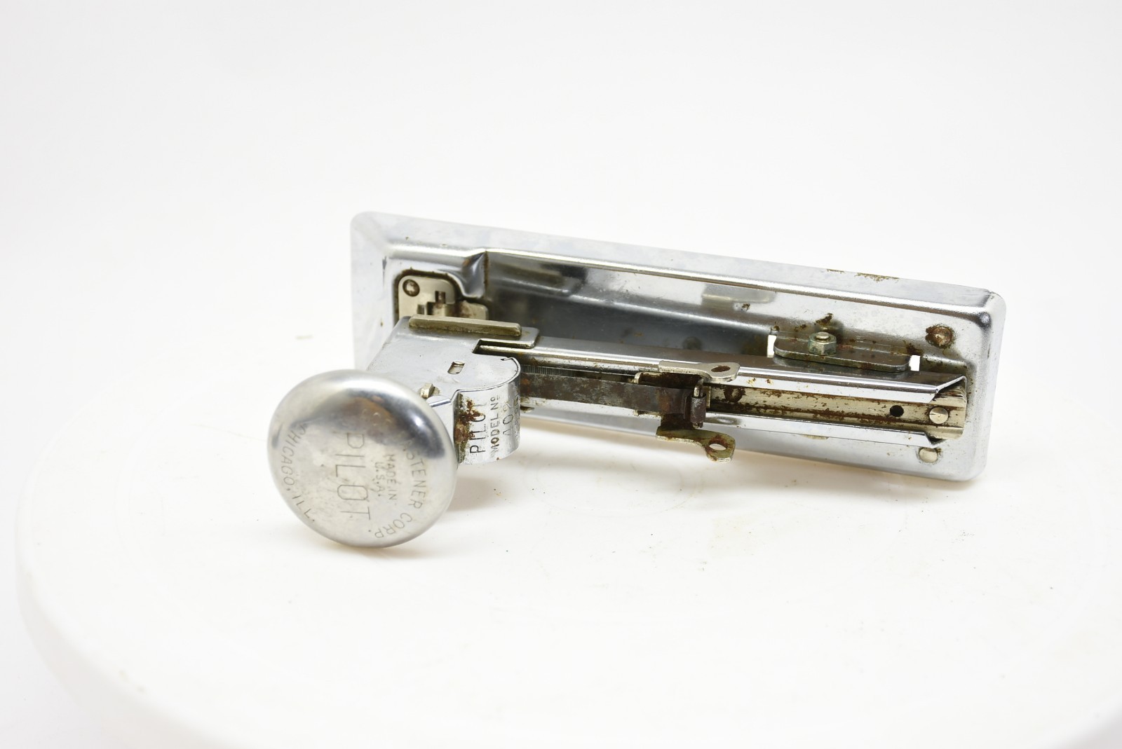 2 Vintage Pilot Staplers Model 402 Ace Fastener Corp Chicago USA Works MCM Decor