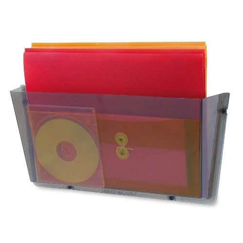 Deflecto DEF63202 Wall Pocket Smoke 6.5″H x 14.5″W Plastic