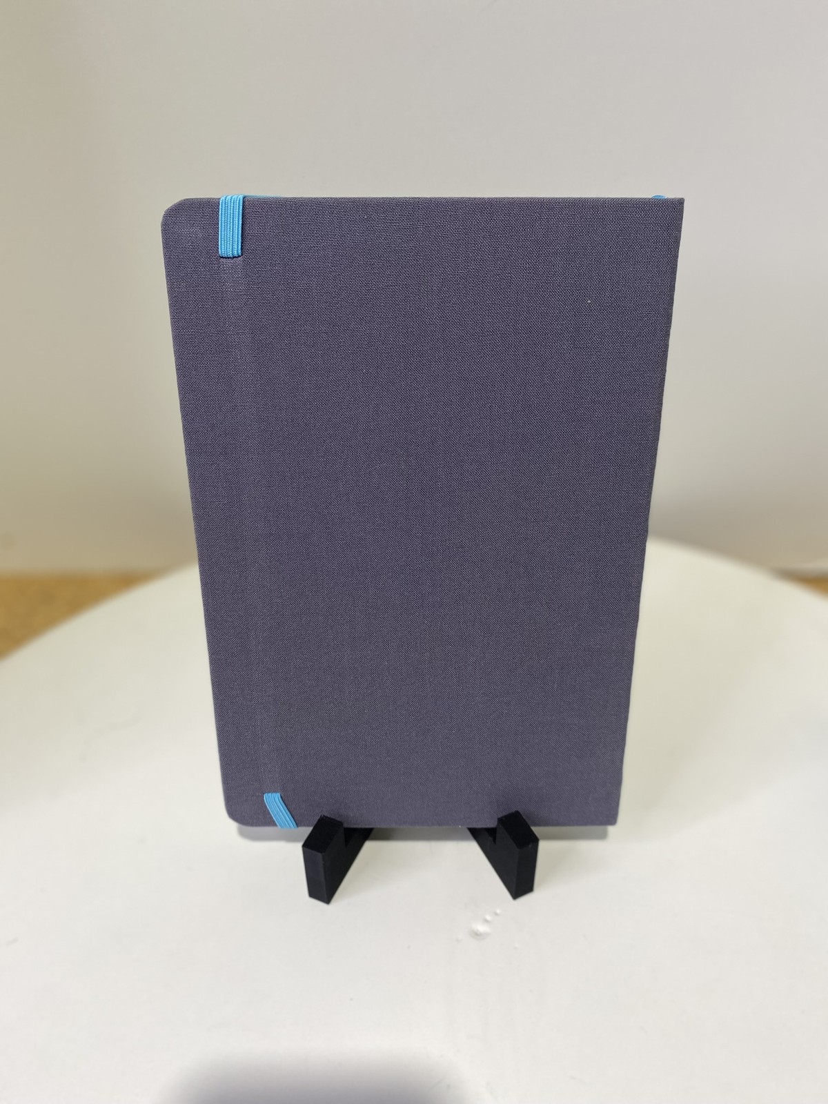 Professional Blank Journal Notebook Dark Gray Fabric Cover Elastic Closure