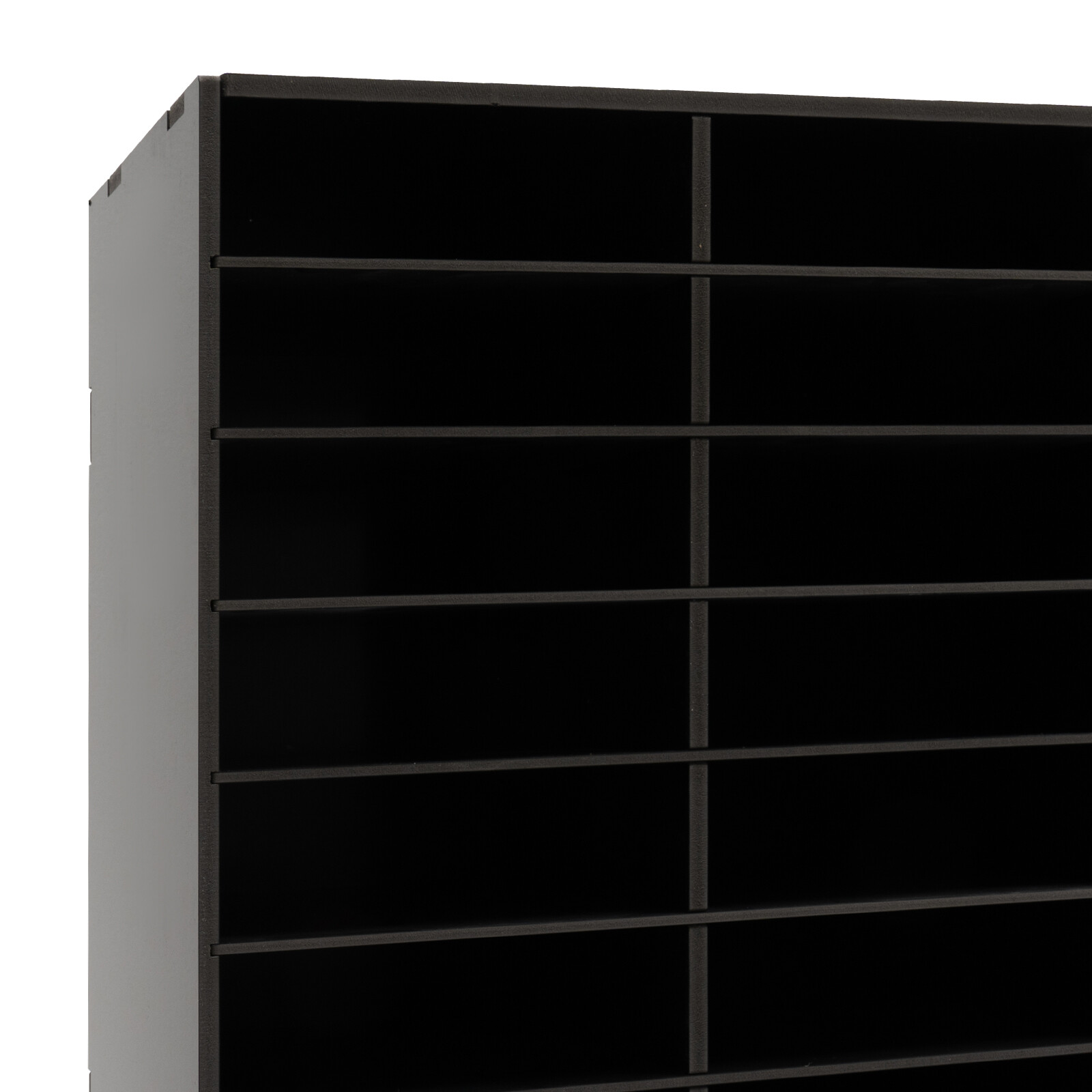 24 Compartments PVC Literature Organizer Desktop File Sorte Display Stand Black