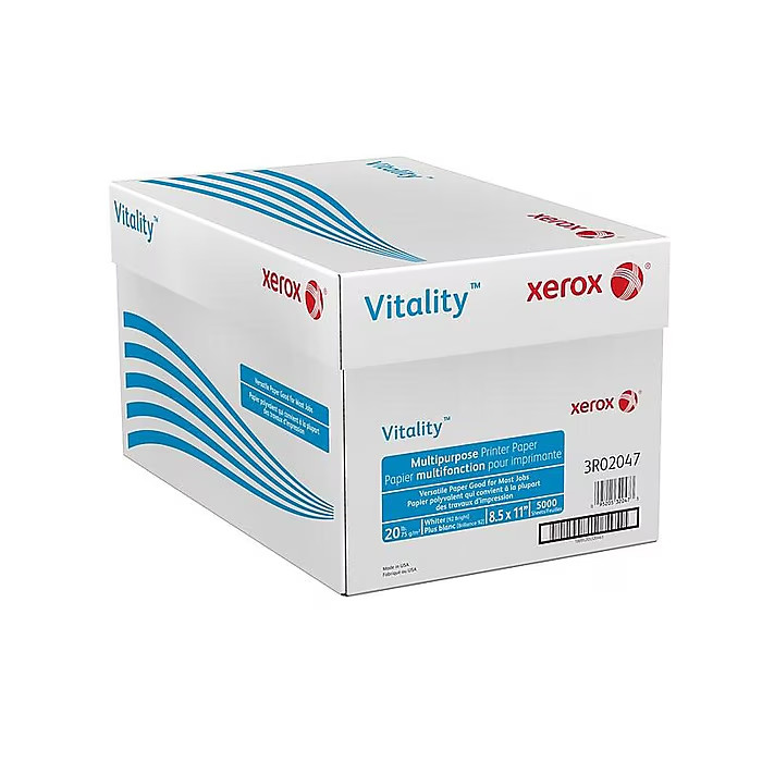 Xerox Vitality 8.5″ x 11″ Multi-use Printer Copy Paper 20 lbs 92 Brightness 5000