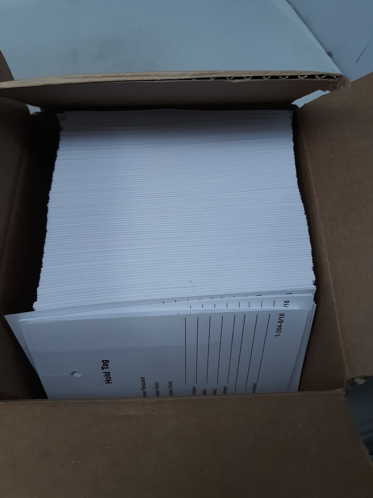 Hold/Damage Tags 2-Sided 6×4 Paper Form 1-354-8/16 Box of 500