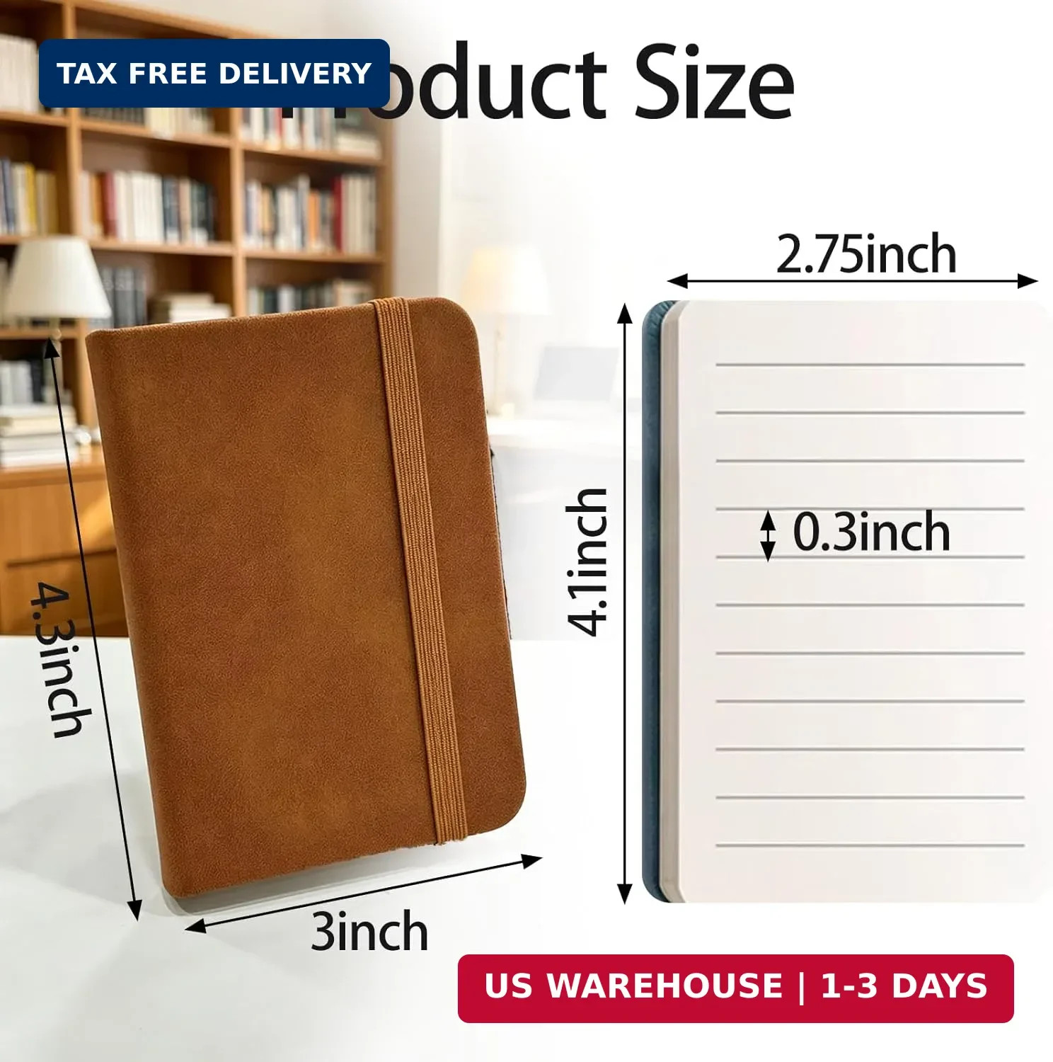 4 Pack Pocket Notebook Small Mini Hardcover Journal with Lined Pages Travel Note