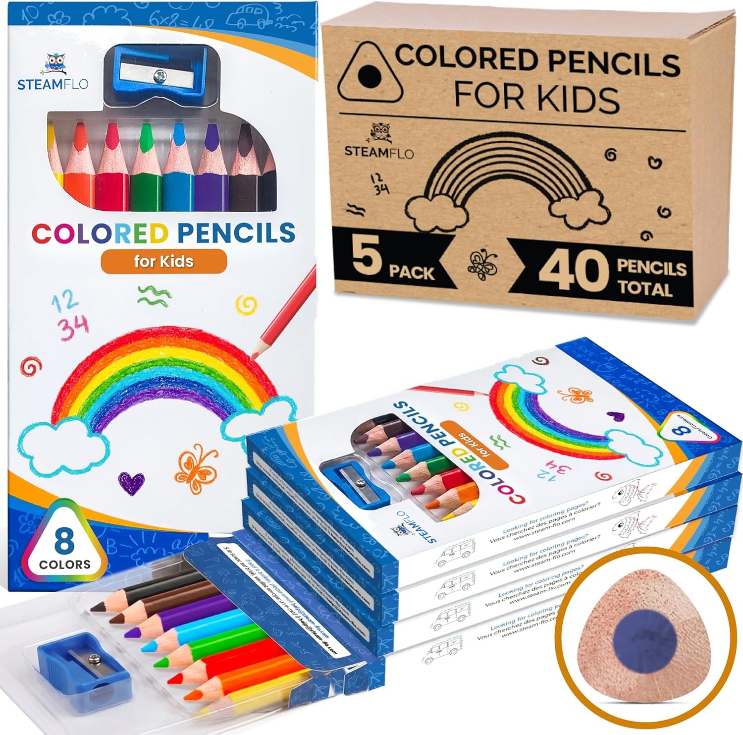Colored Pencils for Toddlers 3-4 Years – Kids Pencils for Beginners, Toddlers