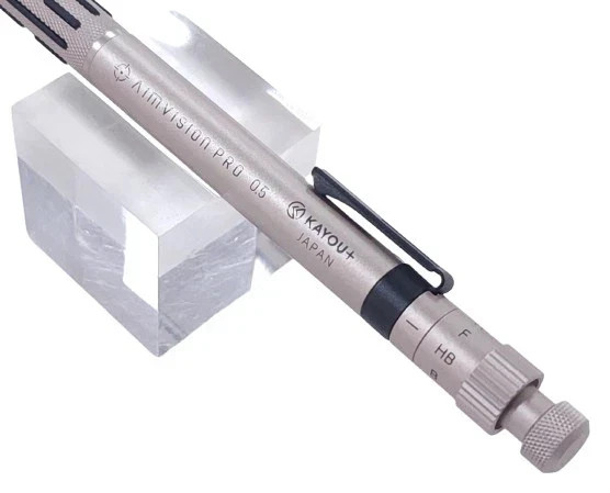 Kayou+ AimVision PRO Drafting Mechanical Pencil Titanium Gold Made in Japan