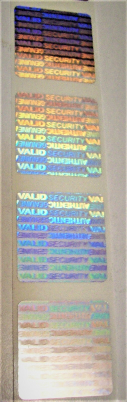 100 SV1 SVAG Security Hologram Labels Tamper Evident 1″ Square Sticker Seals