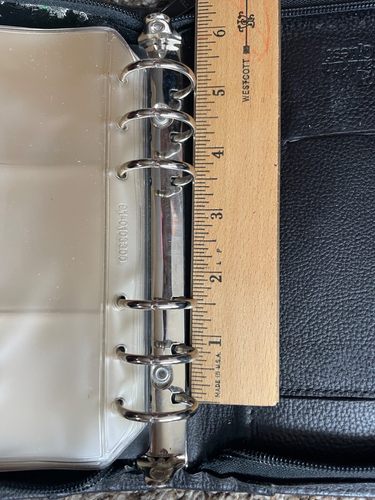 Vintage Franklin Quest Leather Binder 6 Ring Planner Zip Around 8 x 7 Canada