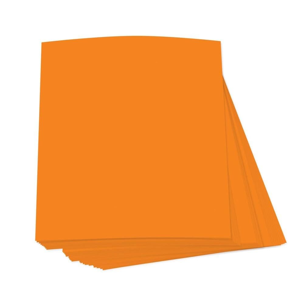 Limited Papers, Sticker Label Fluorescent, 8.5″X11″, 60Ib, 100 Sheets. (Orange).