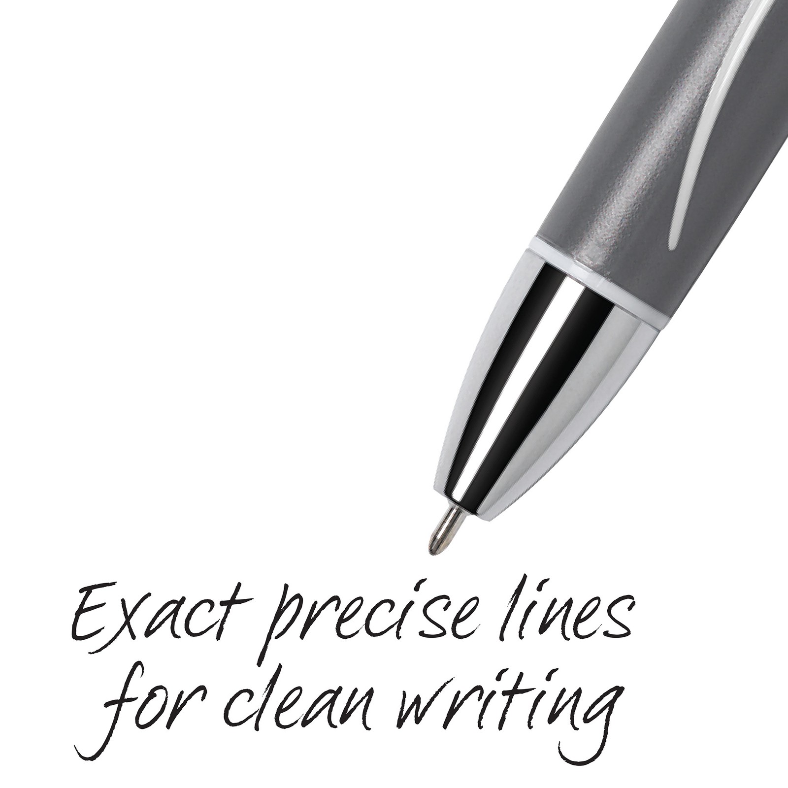 BIC Atlantis Exact Retractable Ball Point Pen, Black, 12 Pack