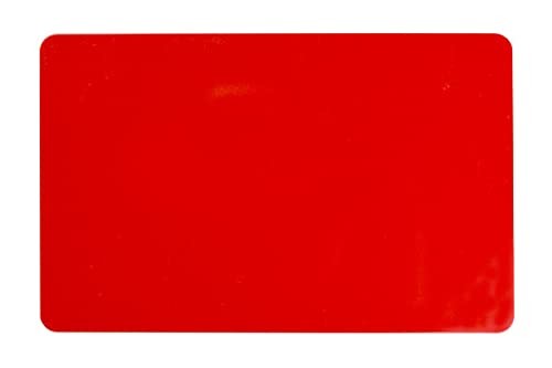 Pack 100 Red CR80 PVC Cards 30 Mil Blank Plastic ID Badge Printer Supply