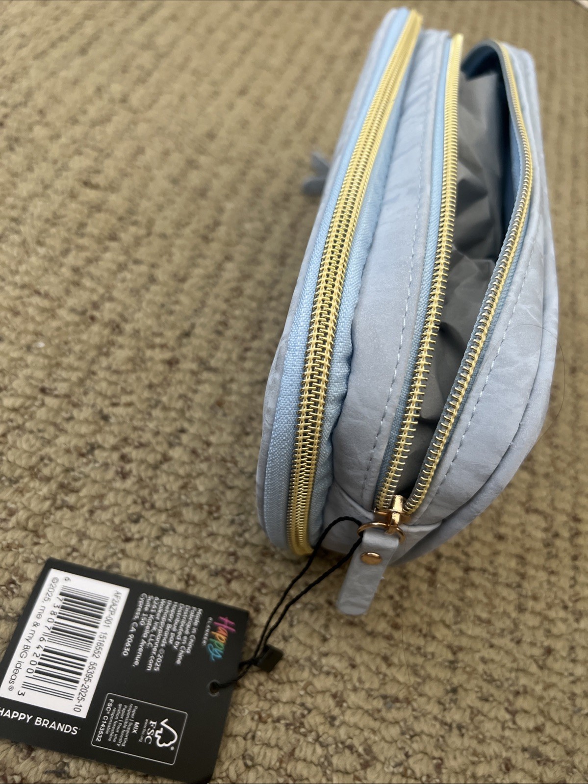 Happy Planner Cornflower Textured Fabric Pen And Pencil Zip Pouch