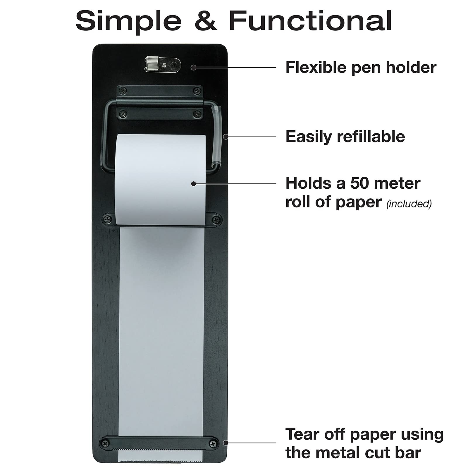 Excello Global Products Wall Mounted Note Paper Dispenser A 160 Foot Roll Of