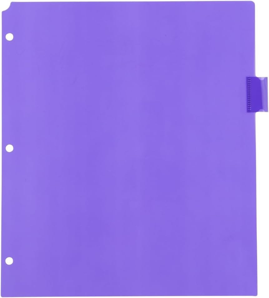 Multi-Color 8-Tab Plastic Index Dividers for Organizational Ease