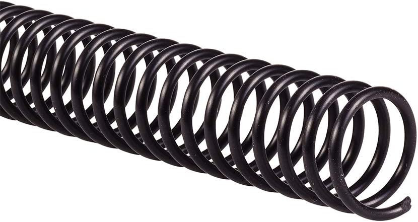 Plastic Spiral Coil Binding Spine Supplies 12″ Black 50mm (1.9685″) 440 Sheets