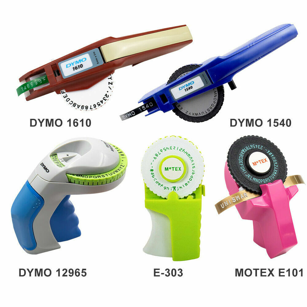 3D Emobssing Tapes For Dymo Label Maker Black Red Blue Green 9/12mm