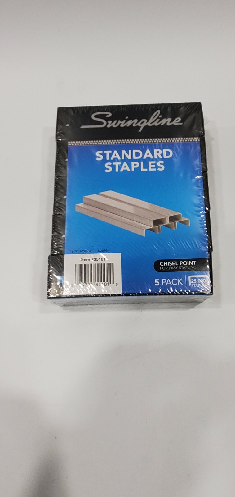 Swingline Staples Standard 1/4 inches Length 210/Strip 5000/Box 5 Pack 35101
