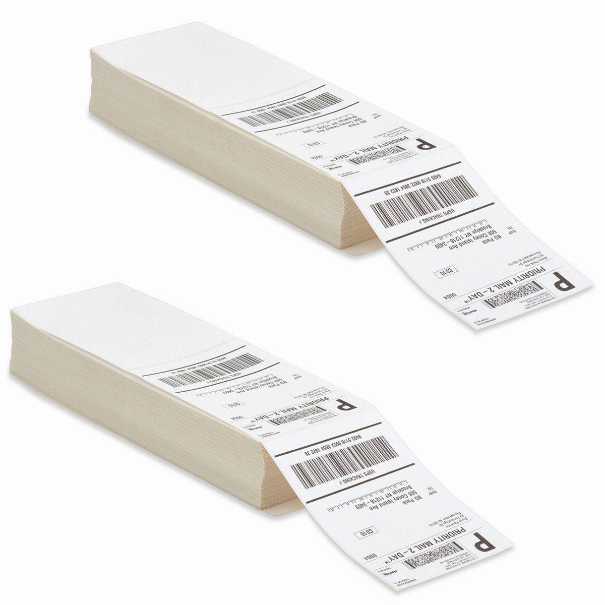 4000-60000 4×6 Fanfold Direct Thermal Shipping Labels for Zebra & Rollo Printer
