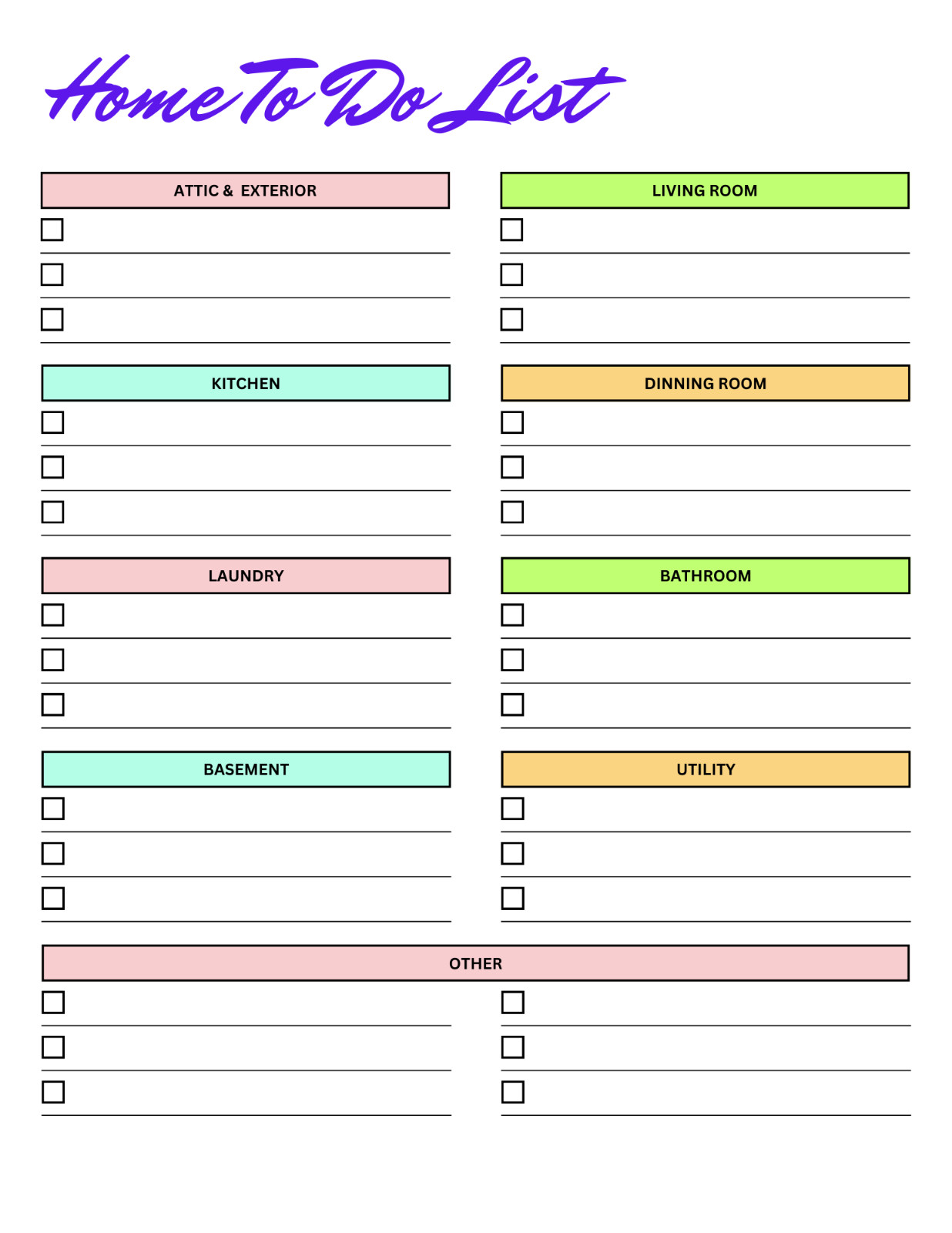 Digital | To Do List, Home, Shopping Goodnotes iPad Planner Digital Journal Pdf