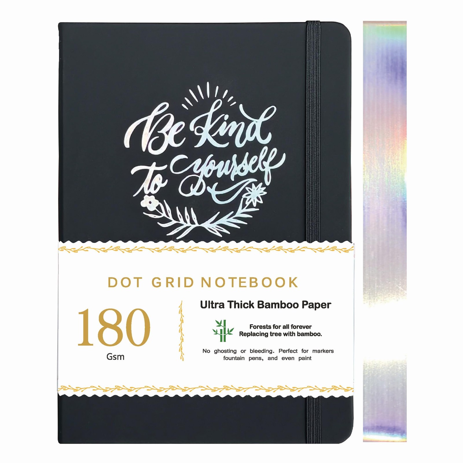 Dotted Notebook Journal 180GSM Thick White 160 Pages 5 * 5MM Dot Grid, Lay Fl…