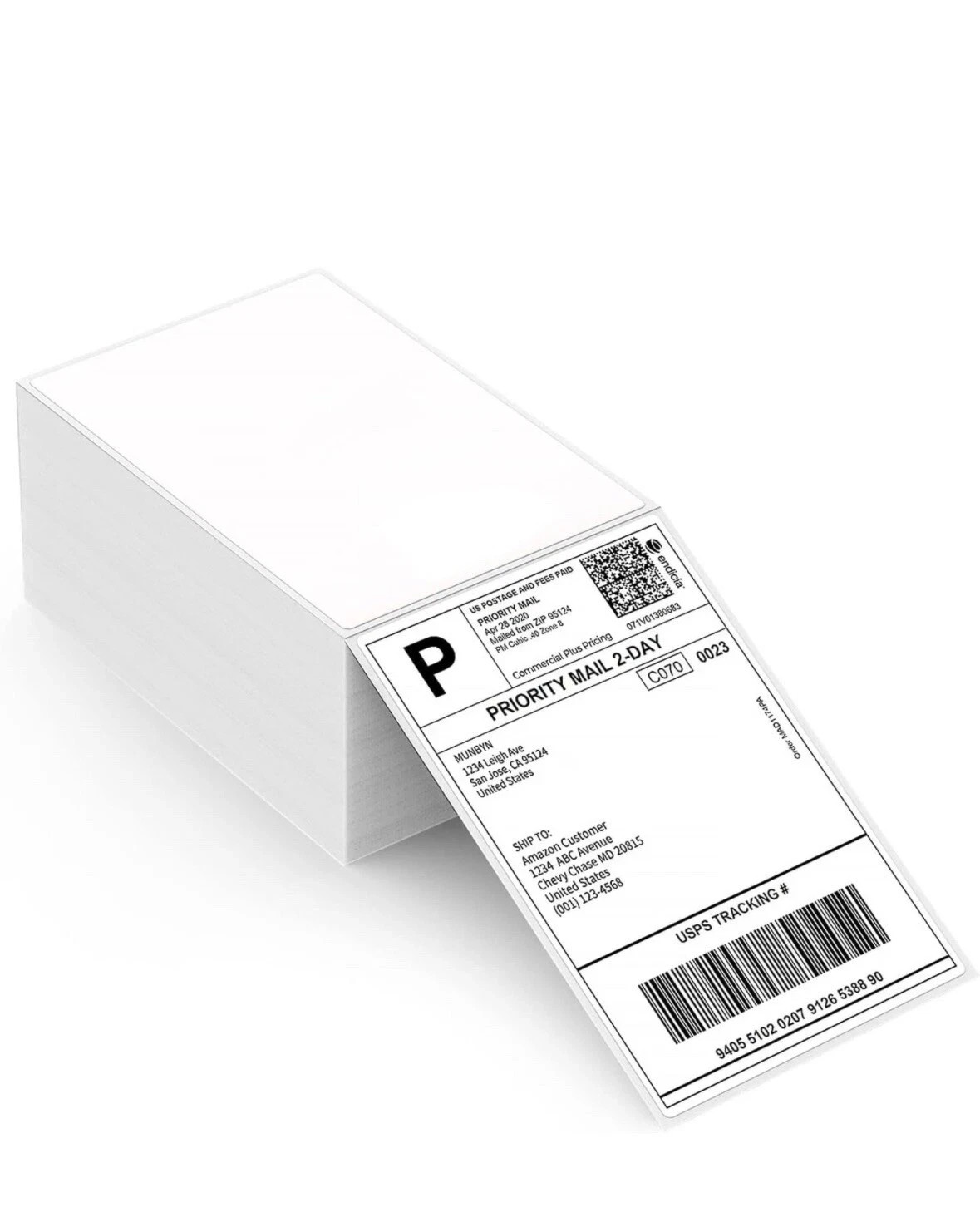 4″x6″ Fanfold Direct Thermal Shipping Labels 5000 Pack for Zebra Rollo Printers