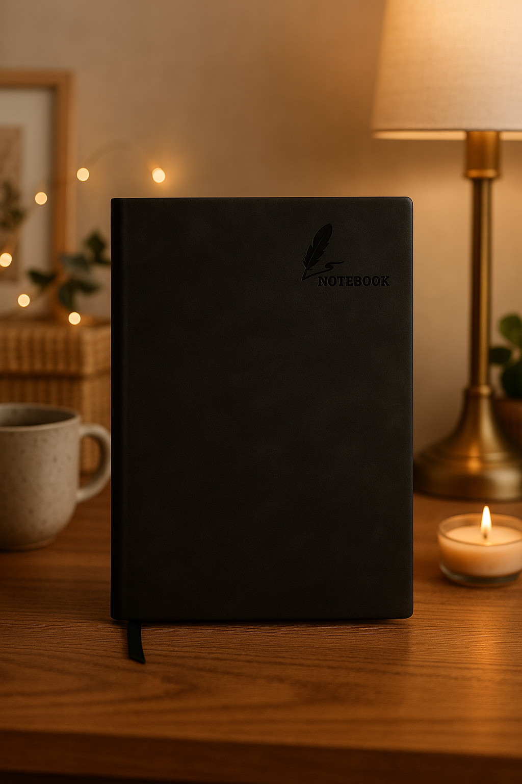 Set of 2 Lined Notebook A5. Color Pink and Black. Free Shipping USA