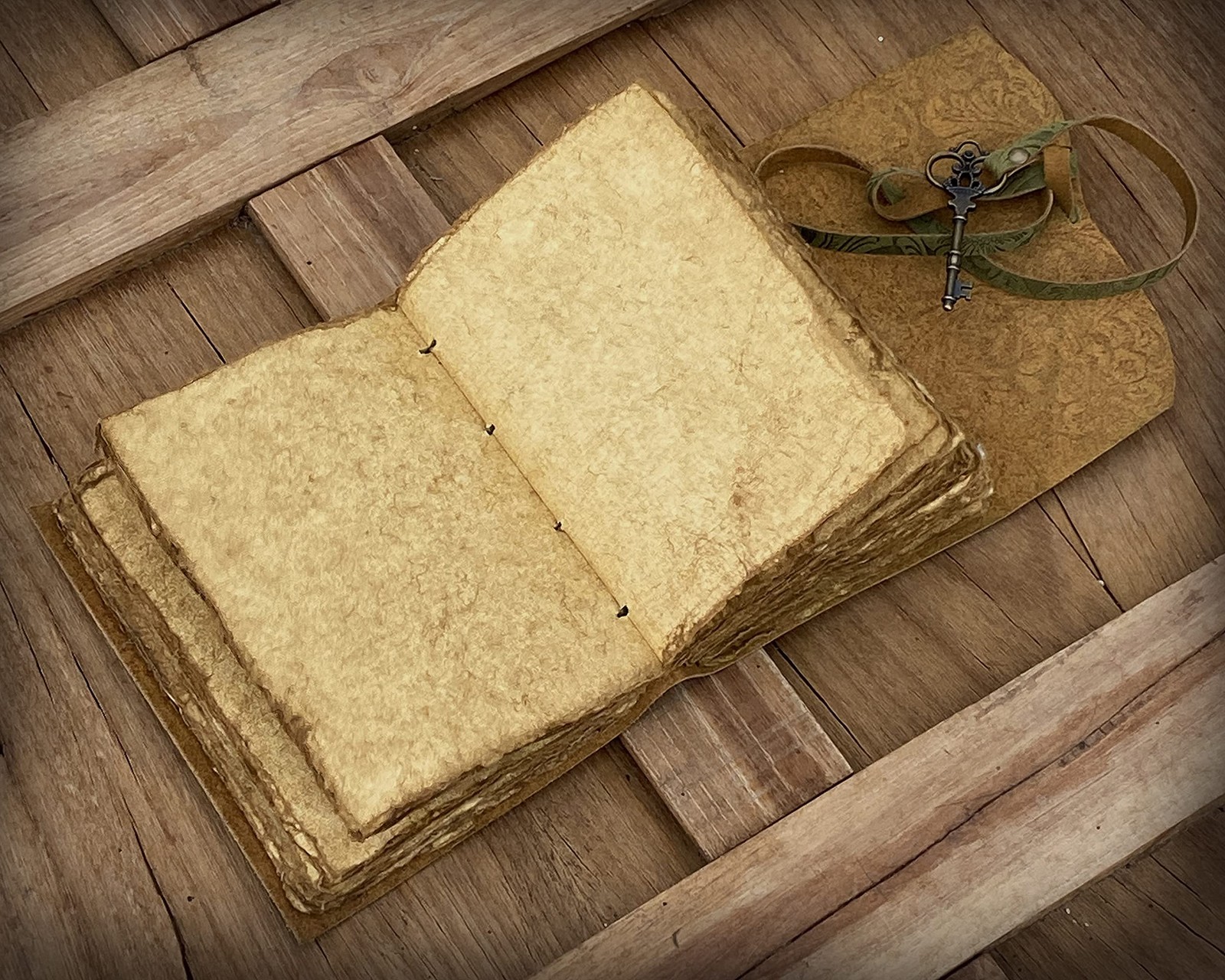 Leather Journal – Antique Handmade Deckle Edge Paper Leather Bound Journal