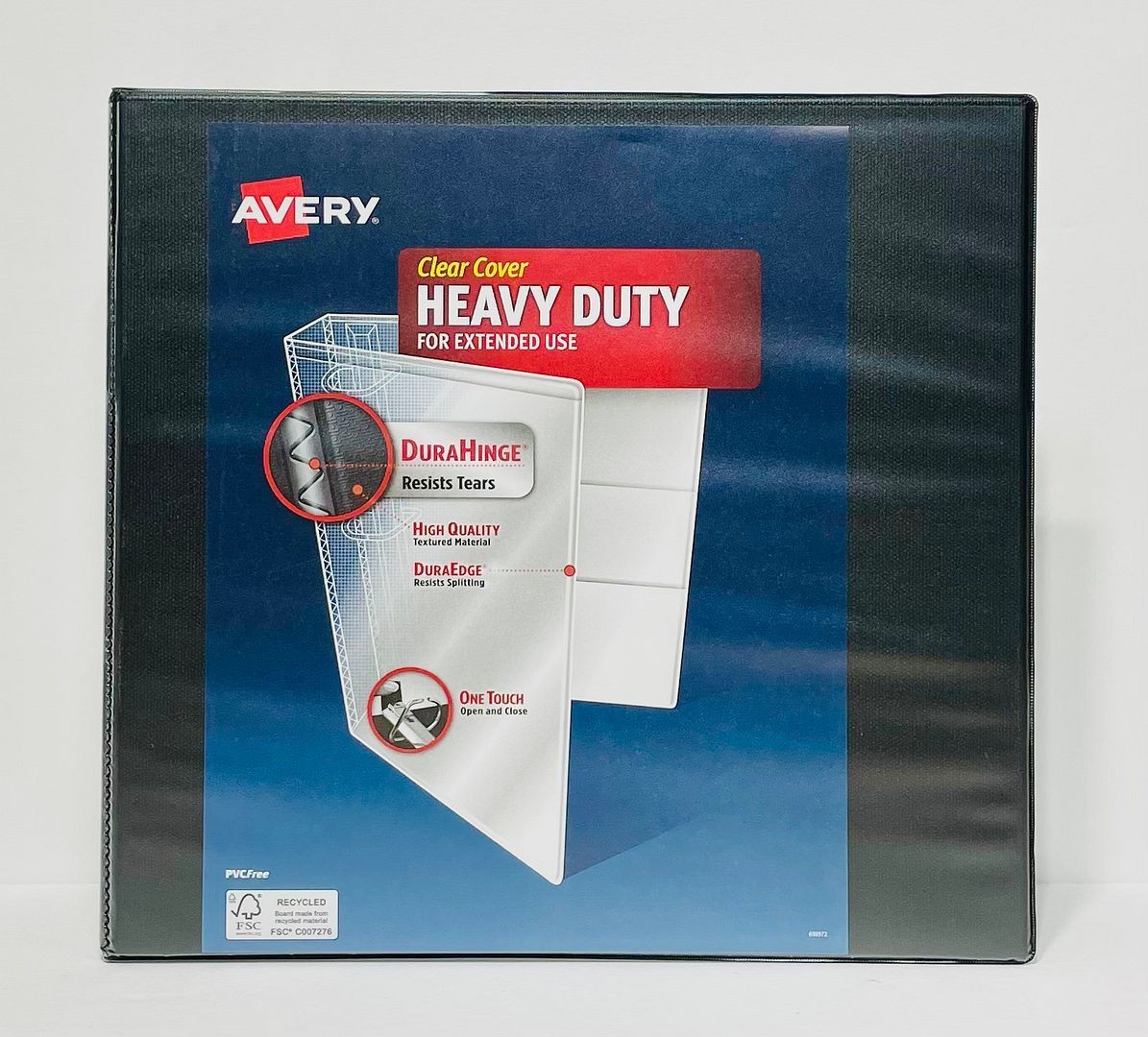 New Avery 79385 Clear Cover Heavy Duty 760 Sheets Capacity 4″ Binder (Black)