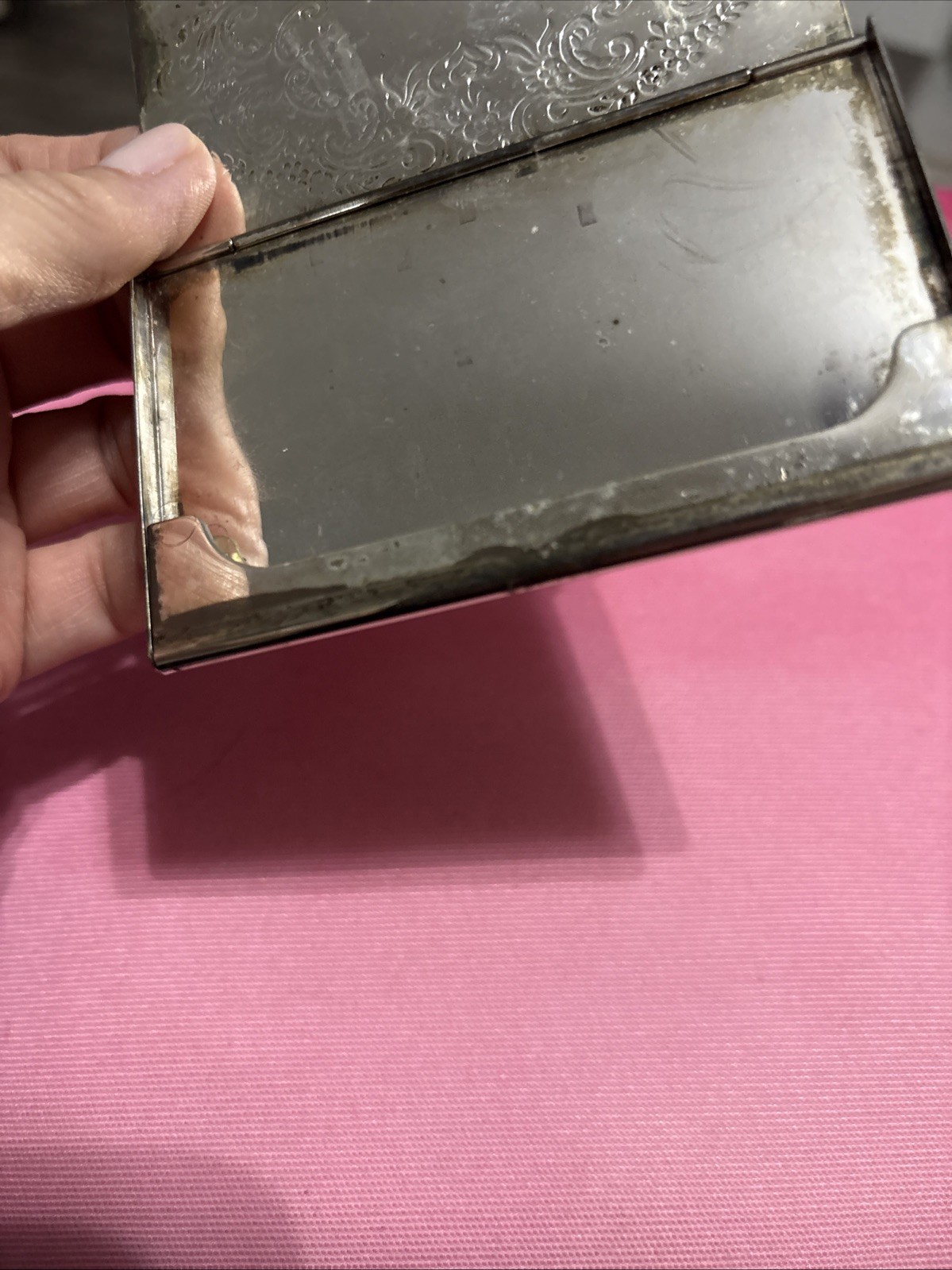Vintage Silver Plated Business Cards Holder Or Wallet