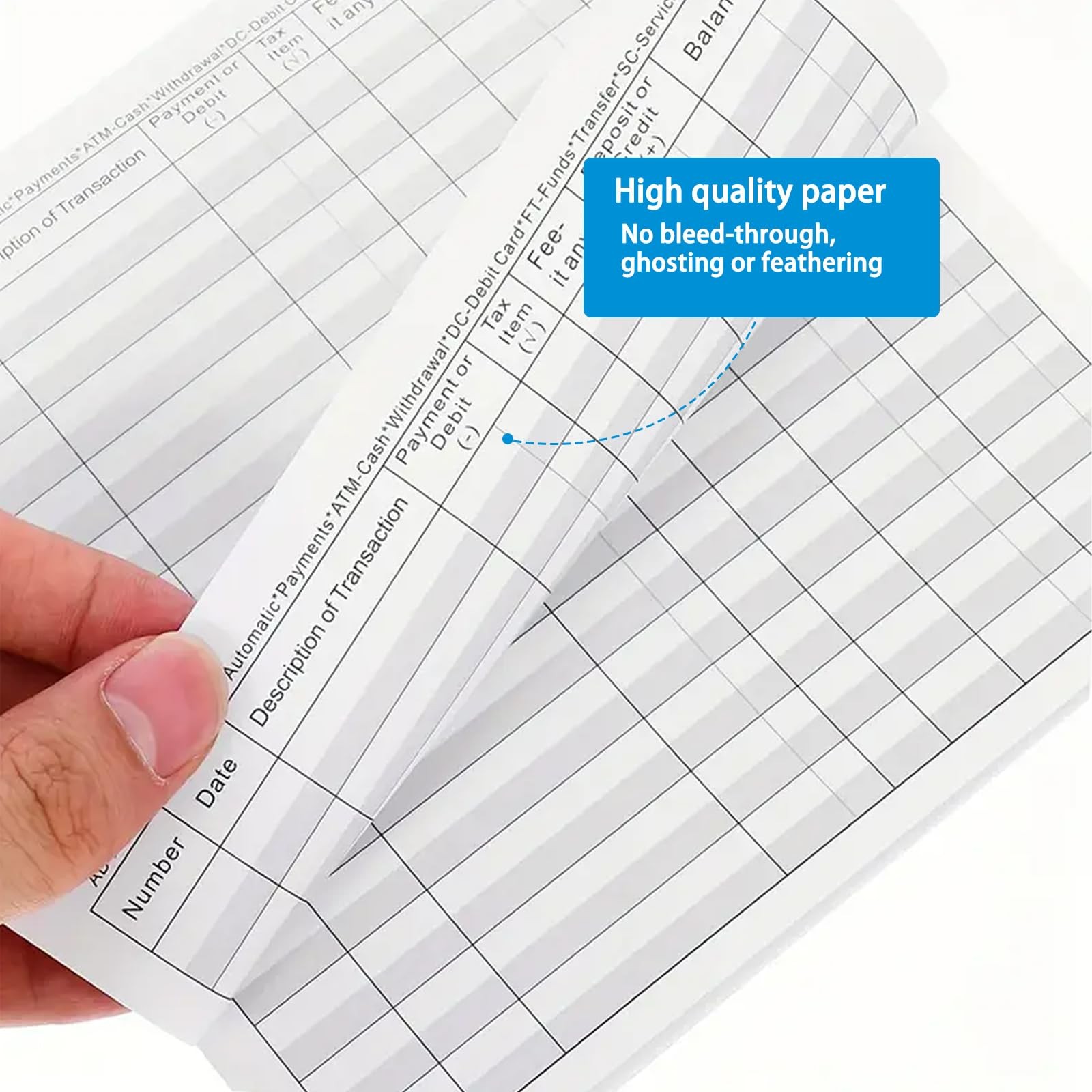 12 Pack Checkbook Register, Check Registers for Personal Checkbook, 6″ × 3″