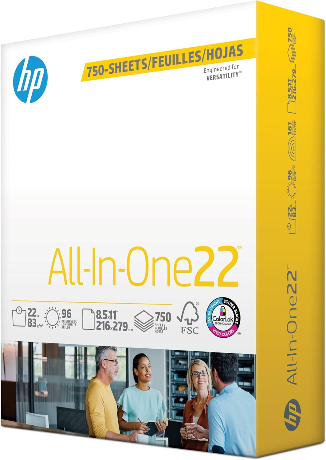 HP Papers | 8.5 X 11 Paper | All in One 22 Lb | 1 Mega Ream – 750 Sheets |