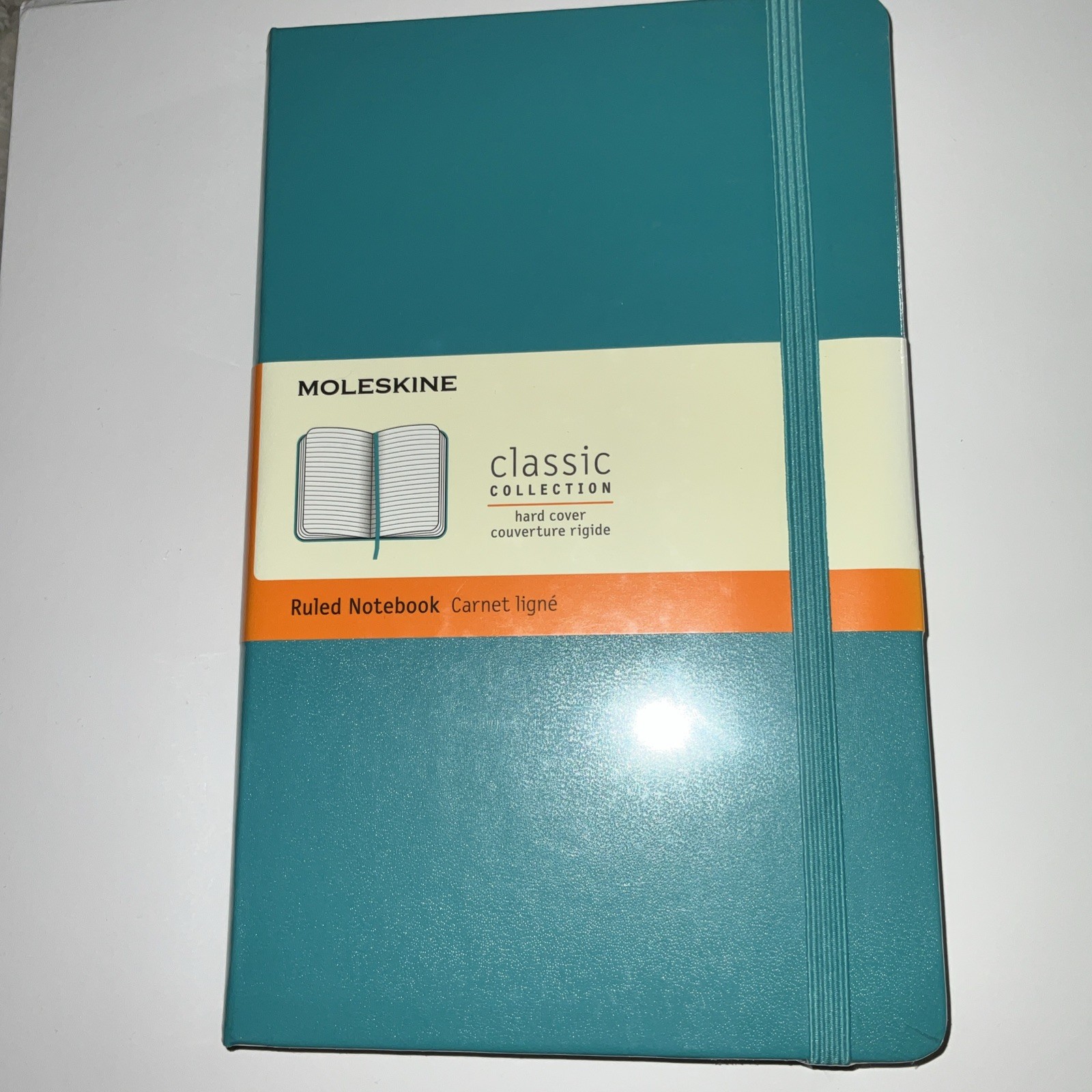 Moleskine Brisk Blue Medium Hard Cover Notebook, 5”x8.25”, New/Sealed, Lined